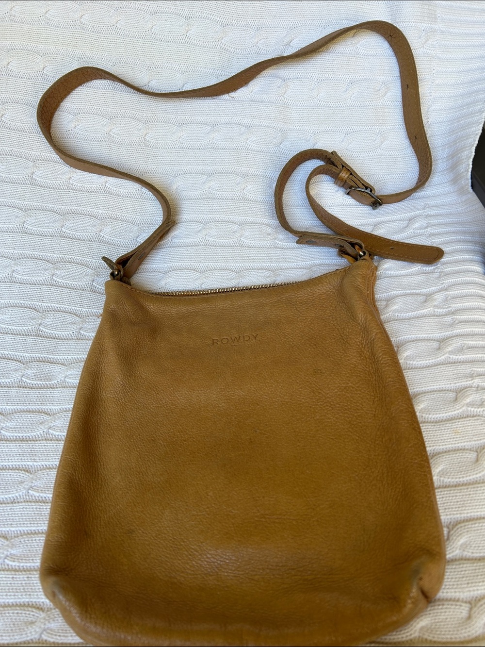 Rowdy Brand, Handmade in Cape Town Africa | tan leather crossbody bag |